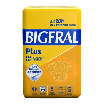 Fralda Bigfral Plus G 8 Unidades