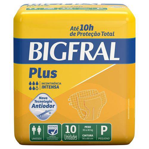 Fralda Bigfral Plus Pequena com 10 Unidades
