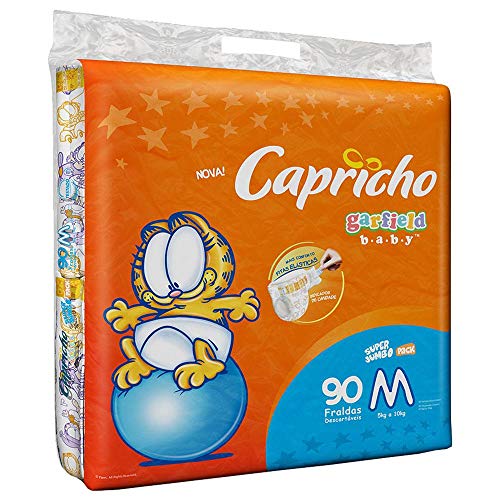 Fralda Capricho Garfield M 90 Tiras