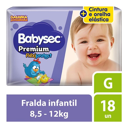 Fralda Descartável Babysec Galinha Pintadinha Premium G 18 Unidades