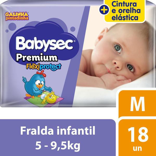 Fralda Descartável Babysec Galinha Pintadinha Premium M 18 Unidades