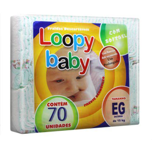 Fralda Descartável Loopy Baby Eg 70 Unidades