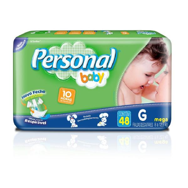 Fralda Descartável Personal Baby Mega G 48 Unidades