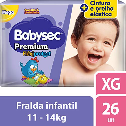 Fralda Galinha Pintadinha Premium, Babysec, XG, 26 Unidades