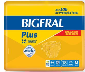 Fralda Geriátrica Bigfral Plus Embalagem Econômica Tam. M (Pct c/ 18 Unds.) - Bigfral