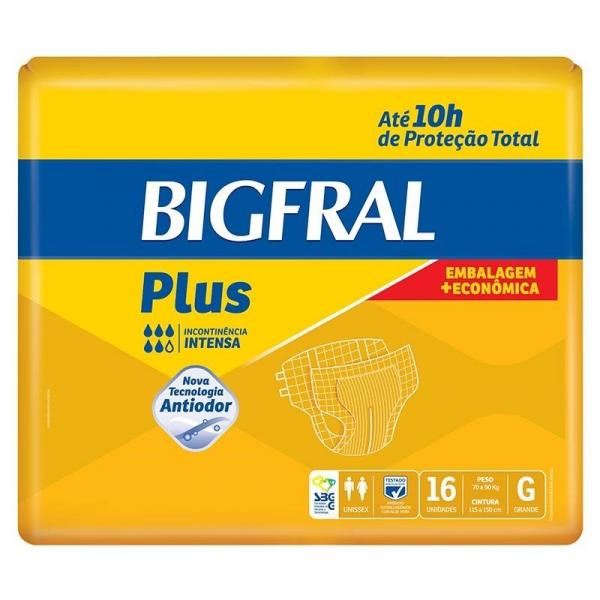 Fralda Geriátrica Bigfral Plus G com 16 Unidades