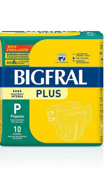 Fralda Geriatrica Bigfral Plus P C/10 Und - Ontex