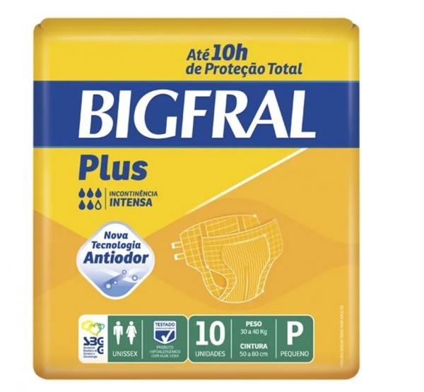 Fralda Geriátrica Bigfral Plus P - com 10 Unidades