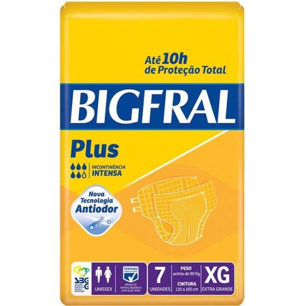 Fralda Geriátrica Bigfral Plus XG com 7 Unidades - União