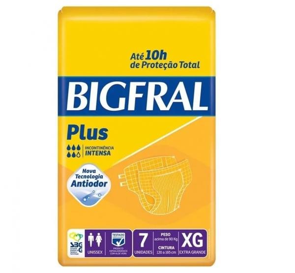 Fralda Geriátrica Bigfral Plus XG - com 7 Unidades