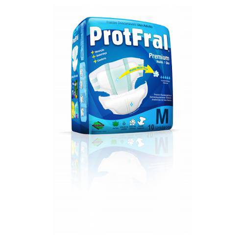 Fralda Geriátrica Protfral Premium - Tamanho M - 10 Unidades