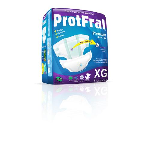 Fralda Geriátrica Protfral Premium - Tamanho Xg - 7 Unidades