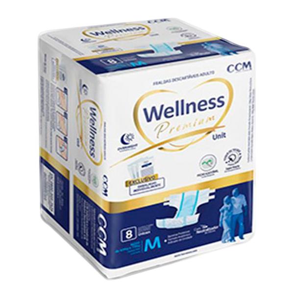 Fralda Geriátrica Wellness Premium Unissex M 8 Unidades