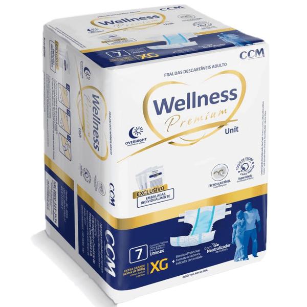 Fralda Geriátrica Wellness Premium Unissex XG 7 Unidades