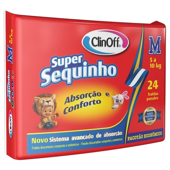 Fralda Infantil Clin Off C/24 Super Sequinho Econômico Md
