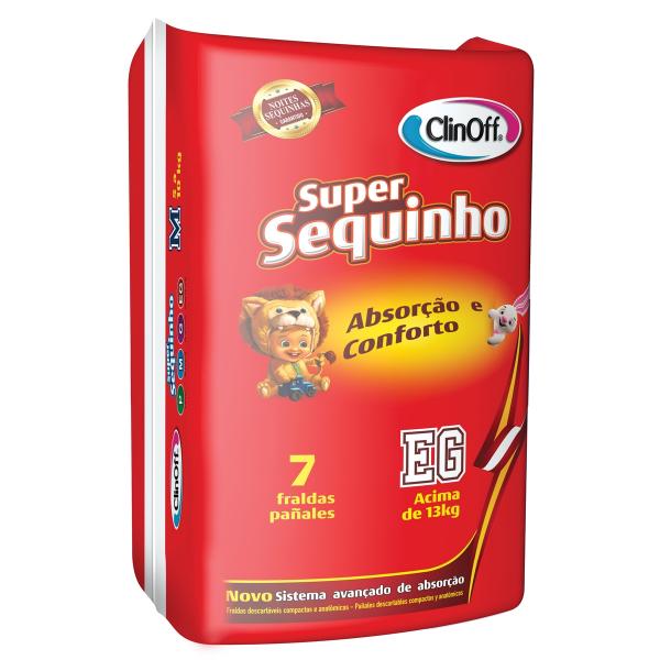 Fralda Infantil Clin Off C/7 Super Sequinho Xg