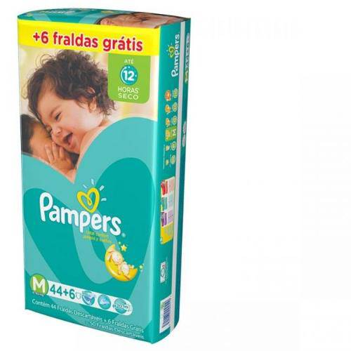 Fralda Infantil Pampers Confort Sec - Tamanho M - 44+6 Unidades
