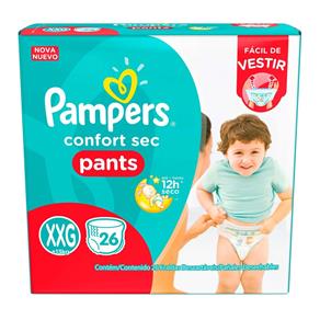 Fralda Infantil Pampers Pants C/26 Confort Sec Xxg