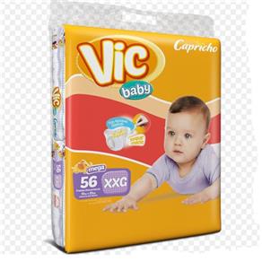 Fralda Infantil Vic Baby Xxg 3 Pacote com 56 Cxf
