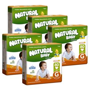 Fralda Natural Baby Premium G - Kit com 400 Unidades