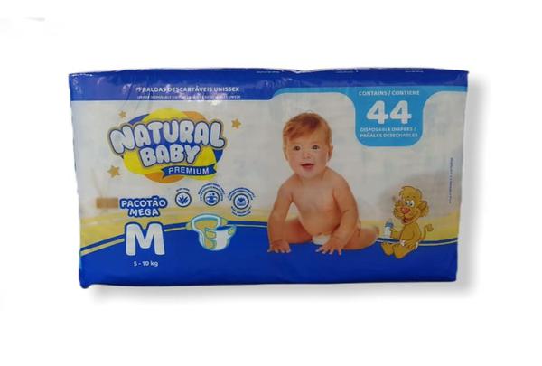 Fralda Natural Baby Premium - M - 44 Unidades