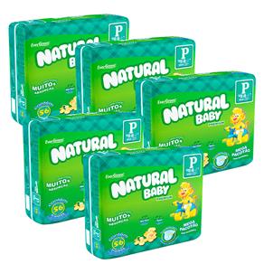 Fralda Natural Baby Premium Mega P - Kit com 280 Unidades