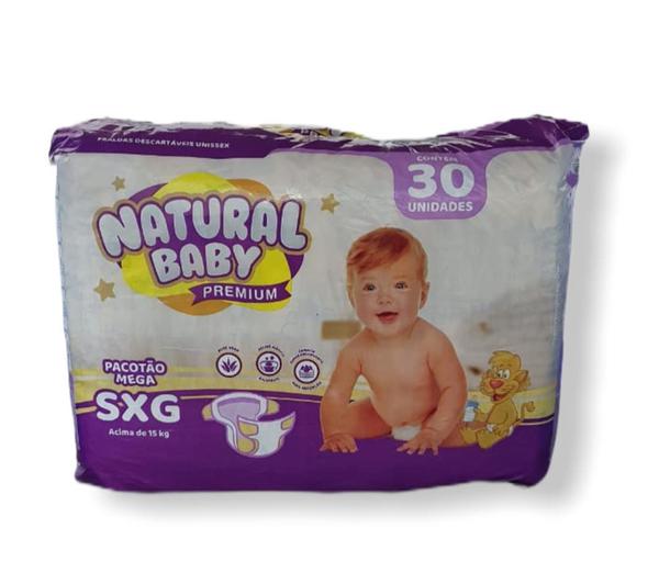 Fralda Natural Baby Premium - SXG - 30 Unidades