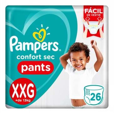 Fralda Pampers Confort Sec Pants Mega XXG 26 Unidades