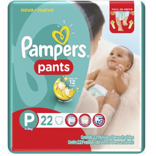 Fralda Pampers Pants Pacotão Pequena com 22 Unidades