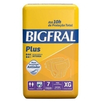 Fralda Plus Normal Pacote Com 7 Unidades - Bigfral - Tam Xg