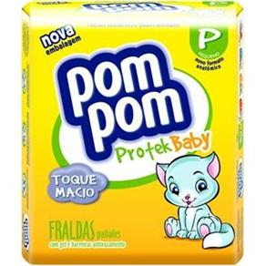 Fralda Pom Pom Protek Baby C/ 33 Unidades - Tam. P