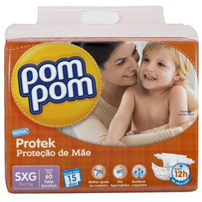 Fralda Pom Pom Protek Proteção de Mãe SXG - 60 Unidades