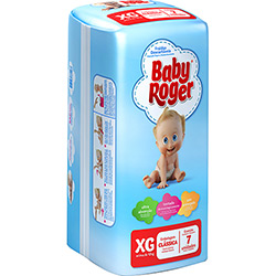 Fraldas Descartáveis Baby Roger Clássica XG - 7 Unidades