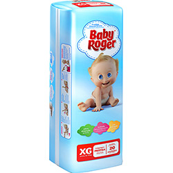Fraldas Descartáveis Baby Roger Prática XG - 20 Unidades