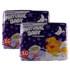 Fraldas Natural Baby Noturna XG - 40 Unidades