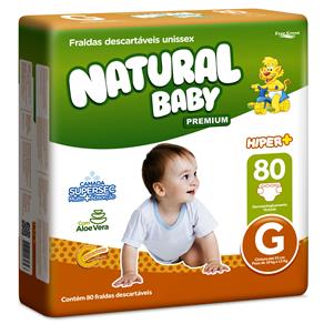 Fraldas Natural Baby Premium G - 80 Unidades