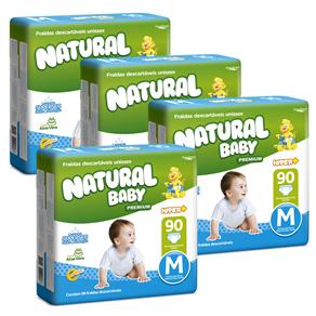 Fraldas Natural Baby Premium M - 360 Unidades