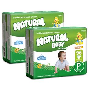 Fraldas Natural Baby Premium P - 192 Unidades