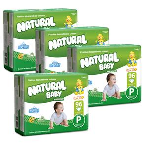 Fraldas Natural Baby Premium P - 384 Unidades
