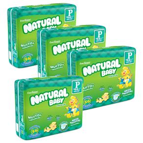 Fraldas Natural Baby Premium P - Kit com 224 Unidades
