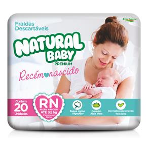 Fraldas Natural Baby Premium RN - 20 Unidades