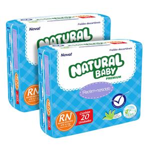 Fraldas Natural Baby Premium RN - 40 Unidades