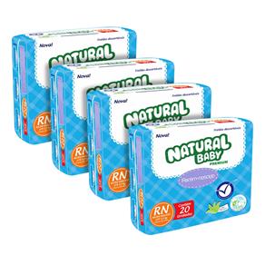 Fraldas Natural Baby Premium RN - Kit com 80 Unidades