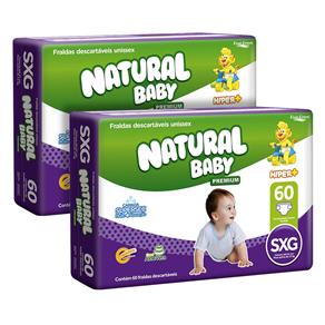 Fraldas Natural Baby Premium SXG - 120 Unidades
