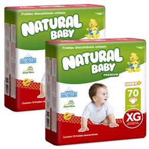 Fraldas Natural Baby Premium XG - 140 Unidades