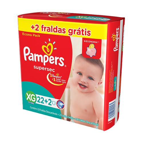 Fraldas Pampers Supersec Xg - Pacotão