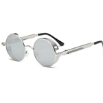 Frame Redondo Vintage Sunglasses Anti-ultravioleta Homem Moda Mulher Eyewear