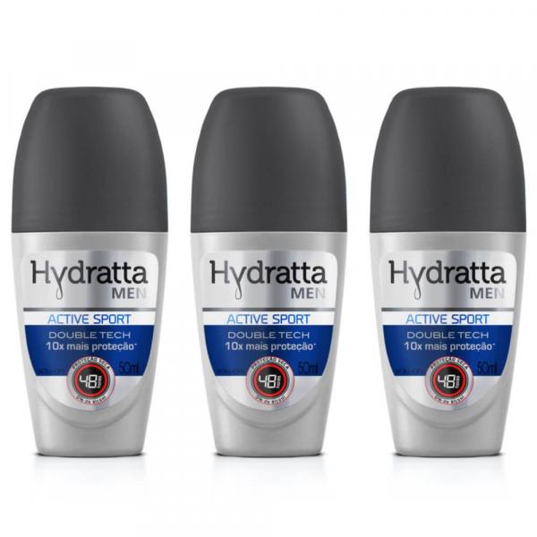 Francis Hydratta Active Sport Desodorante Rollon 50ml (Kit C/03)