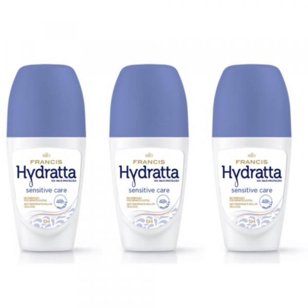 Francis Hydratta Sensitive Care Desodorante Rollon 50ml (Kit C/03)