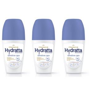 Francis Hydratta Sensitive Care Desodorante Rollon 50ml - Kit com 03